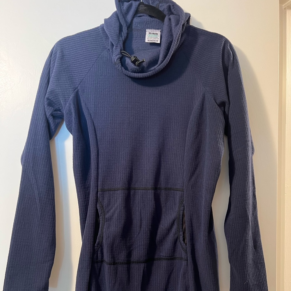 NWOT Melanzana Navy Microgrid dress